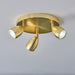 Endon 99769 Porto 3lt Spot Satin brass plate & clear glass 3 x 7W LED GU10 (Required) - westbasedirect.com