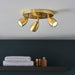 Endon 99769 Porto 3lt Spot Satin brass plate & clear glass 3 x 7W LED GU10 (Required) - westbasedirect.com