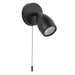 Endon 99770 Porto 1lt Spot Matt black & clear glass 7W LED GU10 (Required) - westbasedirect.com