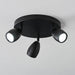 Endon 99771 Porto 3lt Spot Matt black & clear glass 3 x 7W LED GU10 (Required) - westbasedirect.com