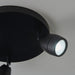 Endon 99771 Porto 3lt Spot Matt black & clear glass 3 x 7W LED GU10 (Required) - westbasedirect.com