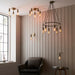 Endon 99914 Hal 6lt Pendant Antique brass plate 6 x 10W LED E27 (Required) - westbasedirect.com