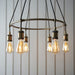 Endon 99914 Hal 6lt Pendant Antique brass plate 6 x 10W LED E27 (Required) - westbasedirect.com