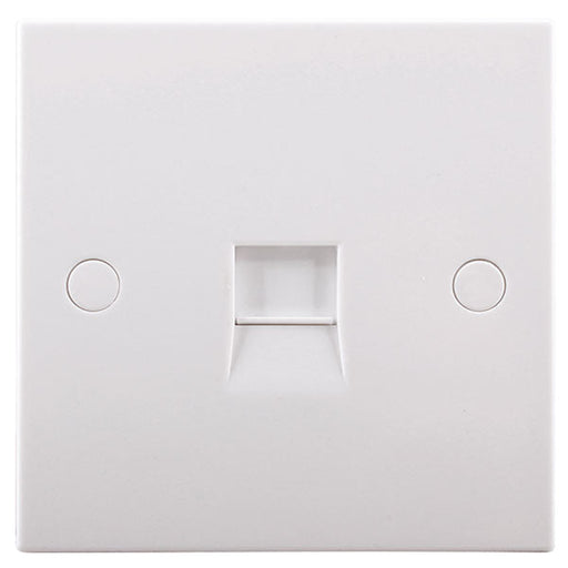 BG 9RJ11/1 White Square Edge RJ11 Single Data Outlet Socket (Screw) - westbasedirect.com