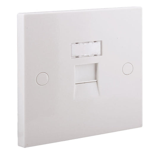 BG 9RJ45/1 White Square Edge RJ45 Single Data Outlet Socket (Screw) - westbasedirect.com