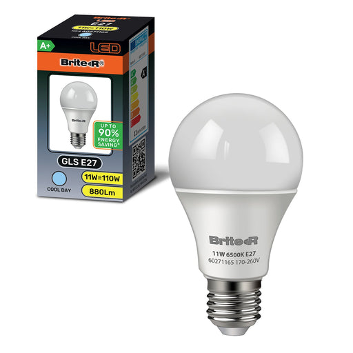 Brite-R 11W E27 ES GLS LED Bulb Cool White 6500K - westbasedirect.com