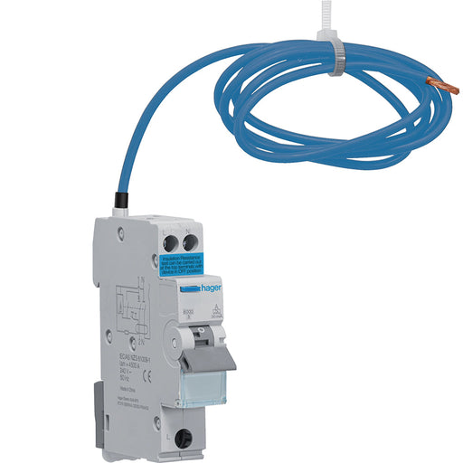 Hager ADB932R 32A SP+N 1 Module B Curve 6kA 30mA Type A Bi-Directional RCBO - westbasedirect.com