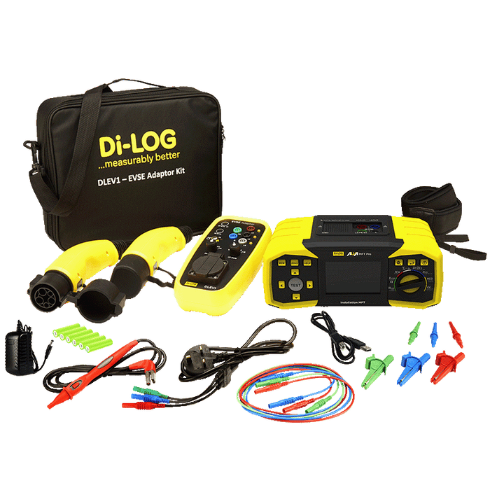 Di-LOG ALVA MFT Pro EV Multifunction Installation Tester Kit with EVSE Adaptor Plug