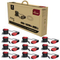 Ansell 10pcs PrismPro 5W/7W Downlight 4xCCT IP65 Dimmable LED Fire-Rated Dual Wattage - APRIP/1/MP1