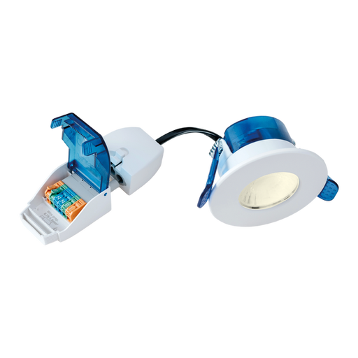 Aurora AU-R61W/40 5.5W LED IP65 Fixed Dimmable Fire Rated Downlight FastRFix CRI90 White 4000K - westbasedirect.com