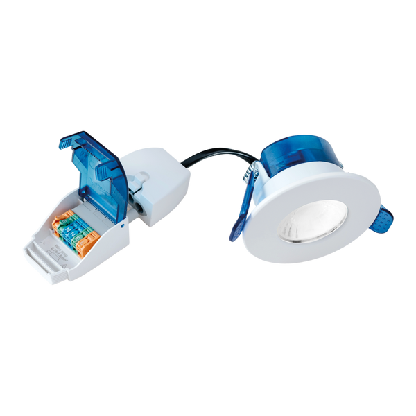 Aurora AU-R61W/CWSCP10 3.5W/5.5W LED IP65 Fixed Dimmable Fire Rated Downlight FastRFix CRI90 White 2700K/3000K/4000K/5700K (10 Pack) - westbasedirect.com