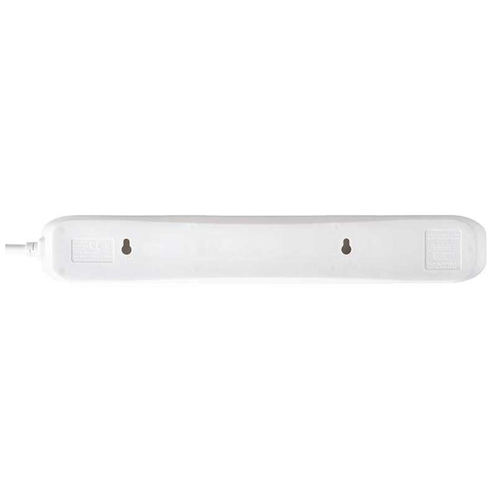 Masterplug 6 Socket 1m 13A Extension Lead White - westbasedirect.com