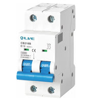 LIVE Electrical CB250B Double Pole 50A B Curve 10kA MCB