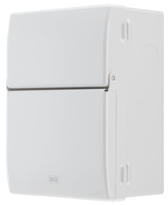 BG Fortress CF5R4P23 Garage Unit - IP20 Metal Enclosure, 40A Type A 30mA RCD, 6+32A MCB
