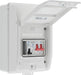 BG CFEV6W 5 Module IP65 Weatherproof White Metal EV Charger Circuit Protection with 100A Main Switch, 40A B Curve MCB & Type 2 SPD - westbasedirect.com