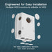 Sync Energy CFEV6W 5 Module IP65 Weatherproof White Metal EV Charger Circuit Protection with 100A Main Switch, 40A B Curve MCB & Type 2 SPD - westbasedirect.com