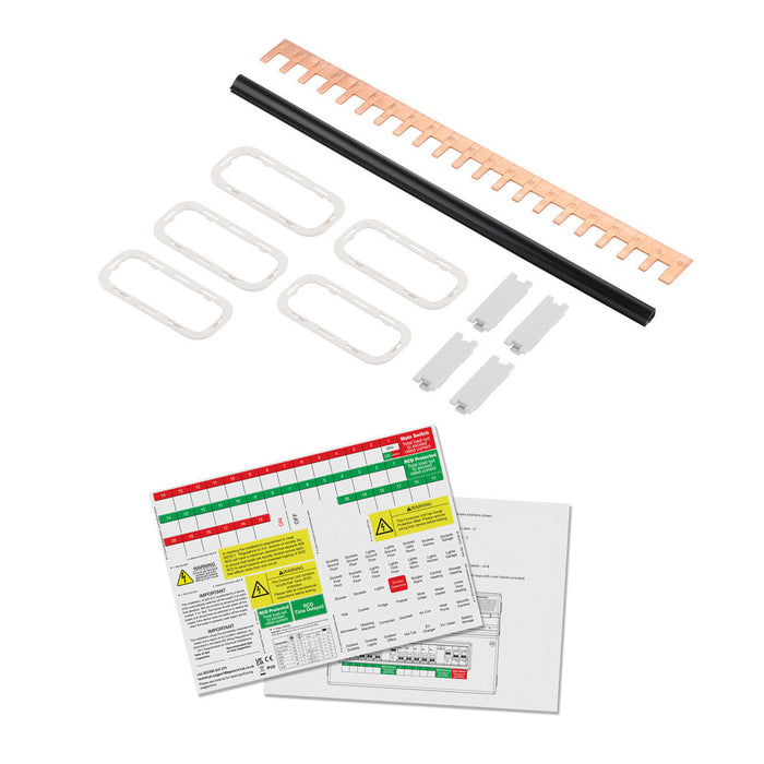BG Fortress CFF22D11S15 22 Module 15 Way Unpopulated Fully Recessed Dual RCD Consumer Unit with 100A Main Switch, 2x 100A Type A 30mA RCD & 1x SPD