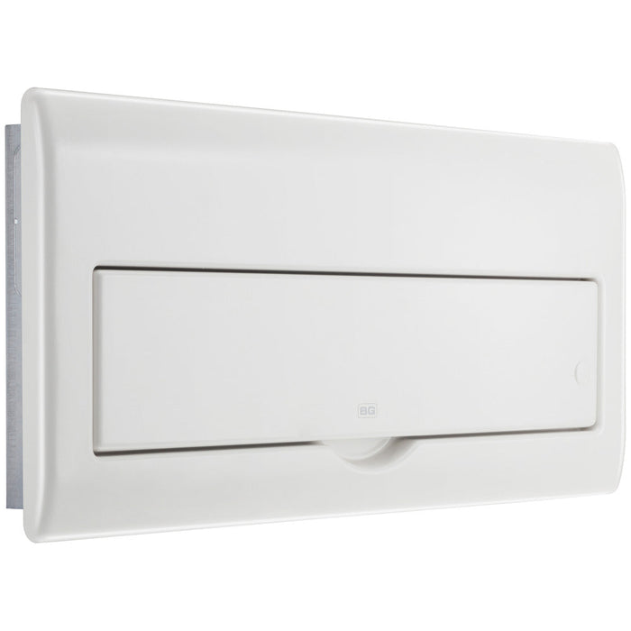 BG Fortress CFF22M20 22 Module 20 Way Unpopulated Fully Recessed Metal Consumer Unit with 100A Main Switch