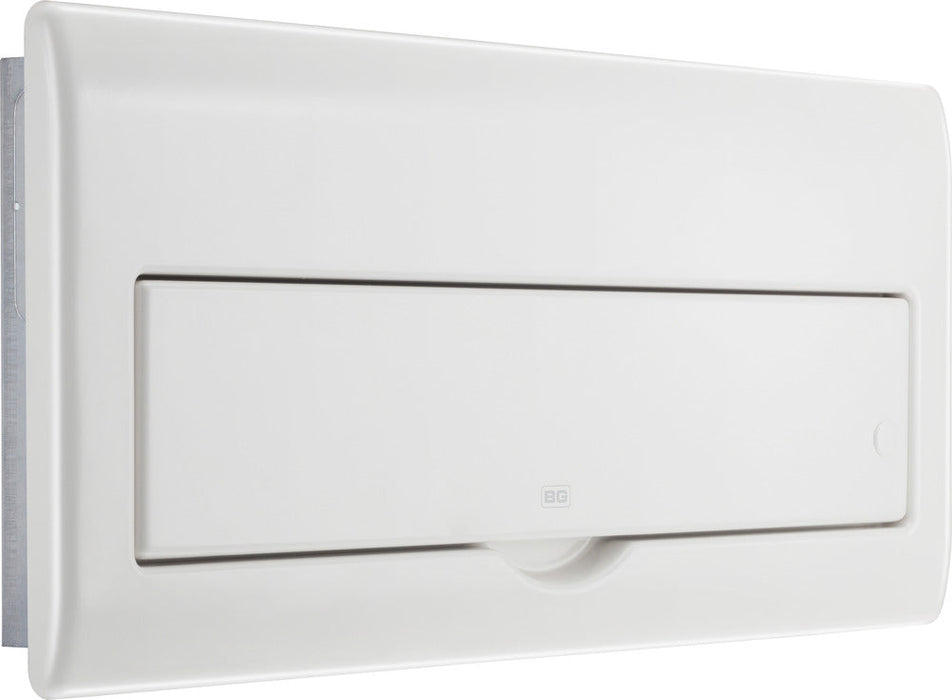 BG Fortress CFF22MS19 22 Module 19 Way Unpopulated Fully Recessed Metal Consumer Unit with 100A Main Switch & 1x SPD
