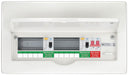 BG CFFD1000010A 16 Module 10 Way Fully Recessed Unpopulated + 100A Switch, 2x100A Type A 30mA RCD - westbasedirect.com