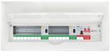 BG Fortress CFFD1000014ASPD 14 Way Metal Unpopulated Fully Recessed Consumer Unit with 100A Main Switch, 2x 100A 30mA Type A RCD & 1x SPD - westbasedirect.com