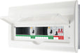 BG Fortress CFFD8814ASPD 14 Way Metal Unpopulated Fully Recessed Consumer Unit with 100A Main Switch, 2x 80A 30mA Type A RCD & 1x SPD - westbasedirect.com