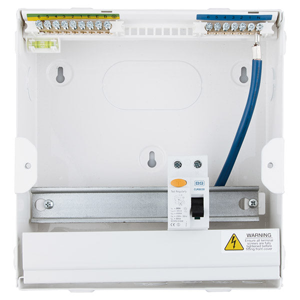 BG CFURSW807 9 Module 7 Way Metal Unpopulated + 80A 30mA RCD - westbasedirect.com