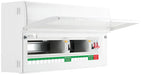 BG CFUD6616A BG 22 Module 16 Way Unpopulated + 100A Switch, 2x63A Type A 30mA RCD - westbasedirect.com