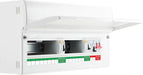 BG Fortress CFUD8814ASPD 14 Way Metal Unpopulated Consumer Unit with 100A Main Switch, 2x 80A 30mA Type A RCD & 1x SPD - westbasedirect.com