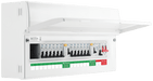 BG CFUDP16614ASPD 22 Module 14 Way Populated + 100A Switch, 2x63A Type A 30mA RCD, SPD, 32A MCB & 12xMCBs - westbasedirect.com