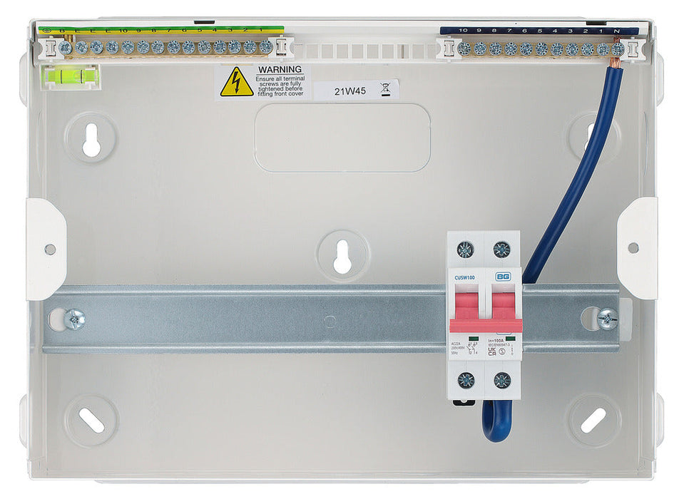 BG CFUSW10 12 Module 10 Way Metal Unpopulated + 100A Switch - westbasedirect.com