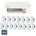 BG Fortress CFUSW15SPD 19 Module 15 Way 100A Main Switch Consumer Unit with T2 SPD + 15 RCBOs - westbasedirect.com