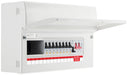 BG CFUSWP812ASPD 12 Way Consumer Unit + 100A Main Switch, 8 Type A RCBOS, SPD & 32A MCB - westbasedirect.com