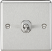 Knightsbridge CLTOG1BC Rounded Edge 10AX 1G 2-Way Toggle Switch - Brushed Chrome - westbasedirect.com