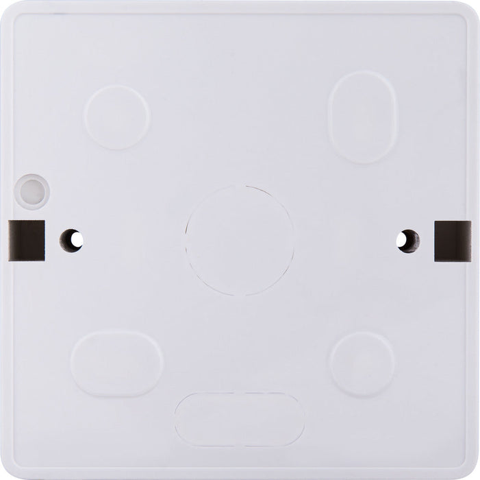 BG CMP8132 Single 32mm White Rounded PVC Surface Pattress Box (5 Pack)
