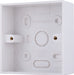 BG CMP9132 Single 32mm White Square PVC Surface Pattress Box - westbasedirect.com