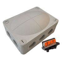 Wiska 10113410 COMBI 310 Polypropelene Junction Box with 3x 3-pole WAGO 221-413 Connectors 117x85x51mm - Light Grey