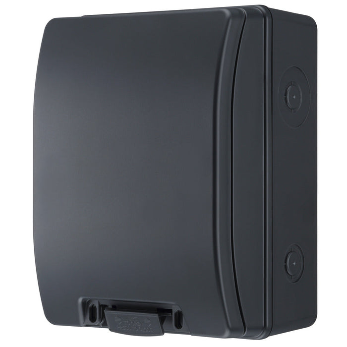 Sync Energy CP5MPS1G 5 Module IP66 Weatherproof Grey Plastic EV Charger Circuit Protection with 100A Main Switch, 40A B Curve MCB & Type 2 SPD - westbasedirect.com