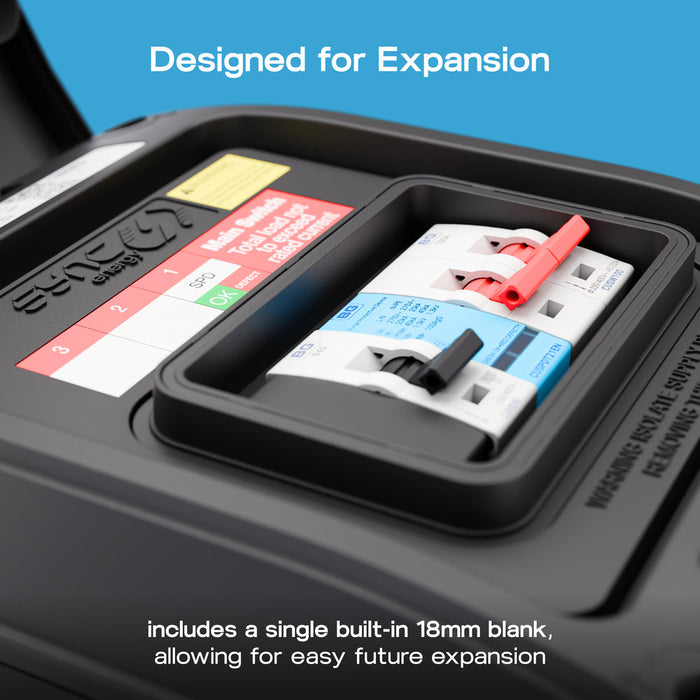 Sync Energy CP5MPS1G 5 Module IP66 Weatherproof Grey Plastic EV Charger Circuit Protection with 100A Main Switch, 40A B Curve MCB & Type 2 SPD - westbasedirect.com
