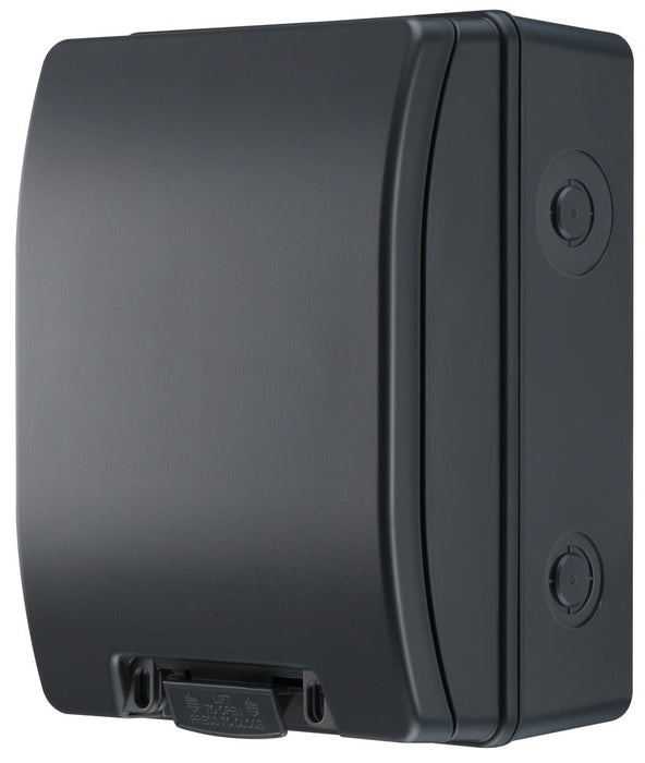 BG CP5R4PS1G 5 Module IP66 Weatherproof Grey Plastic EV Charger Circuit Protection with 40A 30mA Type A RCD, 40A B Curve MCB & Type 2 SPD - westbasedirect.com