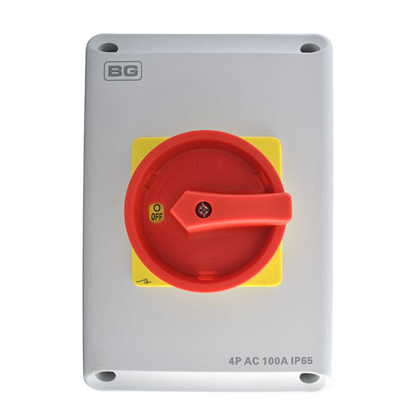 BG CPRSD4100 100A 4 Pole AC IP65 Rotary Isolator - westbasedirect.com