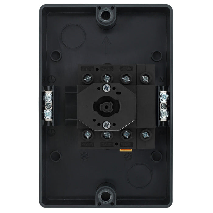 BG CPRSD432AG 32A 4 Pole AC IP65 Rotary Isolator Anthracite Grey - westbasedirect.com