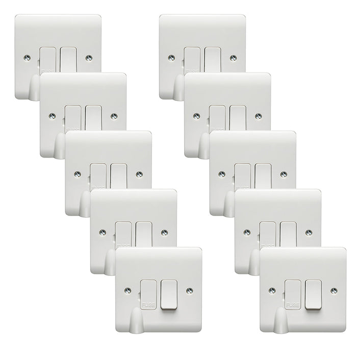Crabtree CR1827F Instinct White Moulded 13A DP Switched Fused Connection Unit with Flex Outlet (10 Pack)