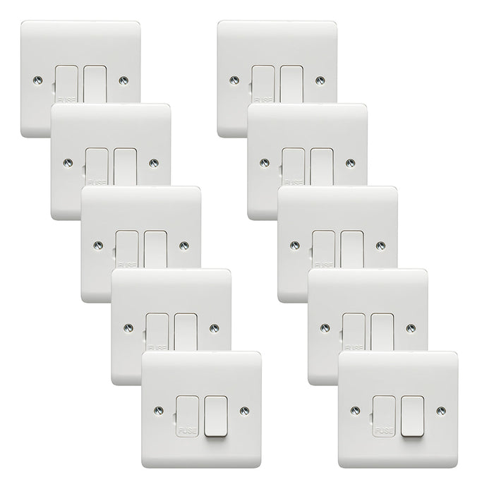 Crabtree CR1827 Instinct White Moulded 13A DP Switched Fused Connection Unit (10 Pack)