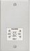 Knightsbridge CS89BCW Square Edge 115/230V Dual Voltage Shaver Socket - Brushed Chrome + White Insert - westbasedirect.com