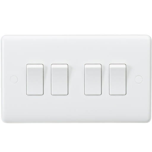 Knightsbridge CU4100 White Curved Edge 10AX 4G 2-Way Switch - westbasedirect.com