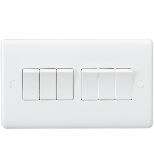 Knightsbridge CU4200 White Curved Edge 10AX 6G 2-Way Switch - westbasedirect.com