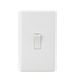 Knightsbridge CU8332W White Curved Edge 45A 2G DP Switch (White Rocker) - westbasedirect.com