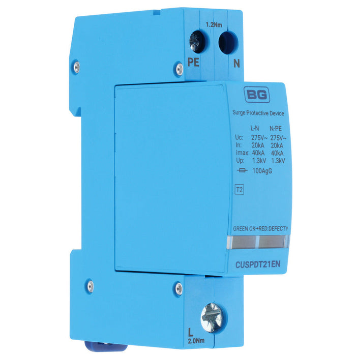 BG Fortress CUA32 SPD Wiring Kit c/w Type 2 Single Module Surge Protection Device & Wiring