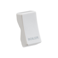 Knightsbridge CUBOIL White Curved Edge Rocker Cover 